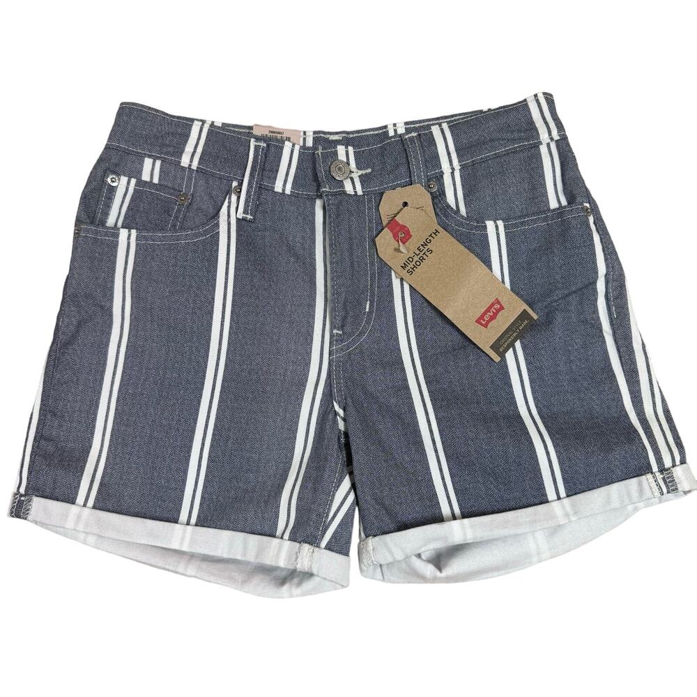 Levi’s Women’s Jean Mid Length Short Striped 28